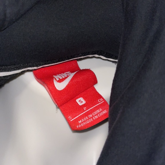 black and gold shiny nike cowl neck hoodie sweatshirt - Picture 2 of 2